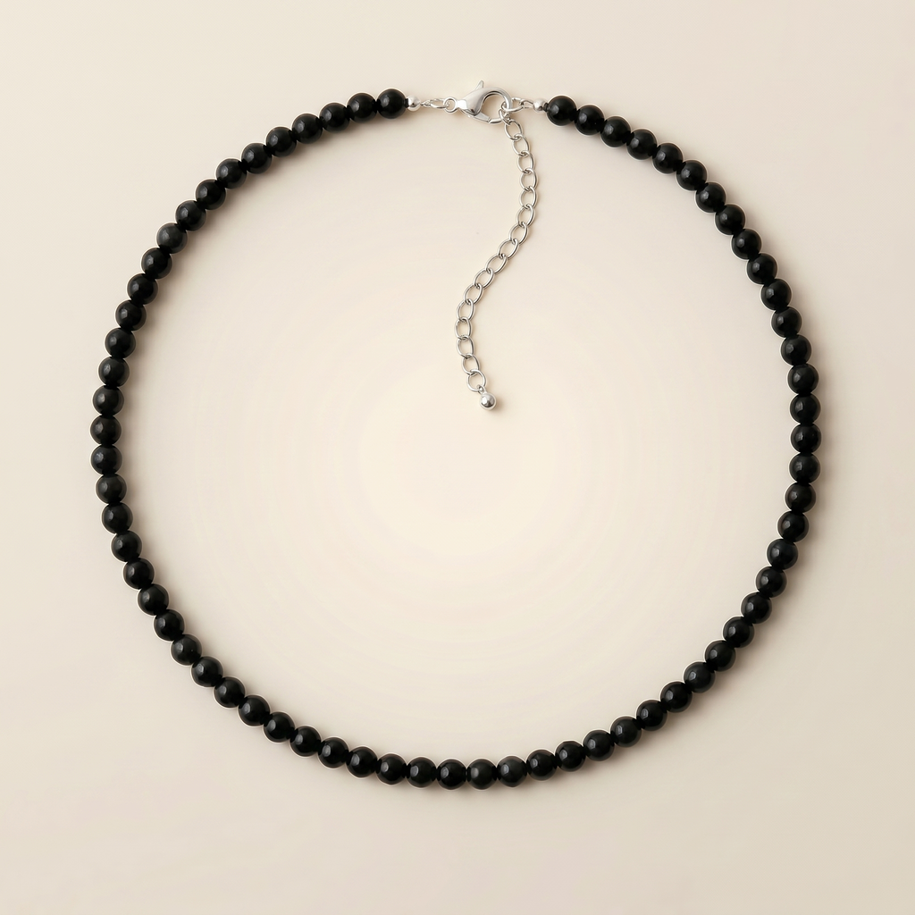 Obsidian Halskette - Perlenkette