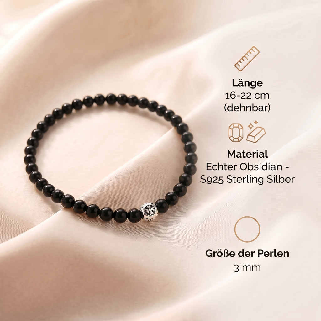 Obsidian Armband - Perlen