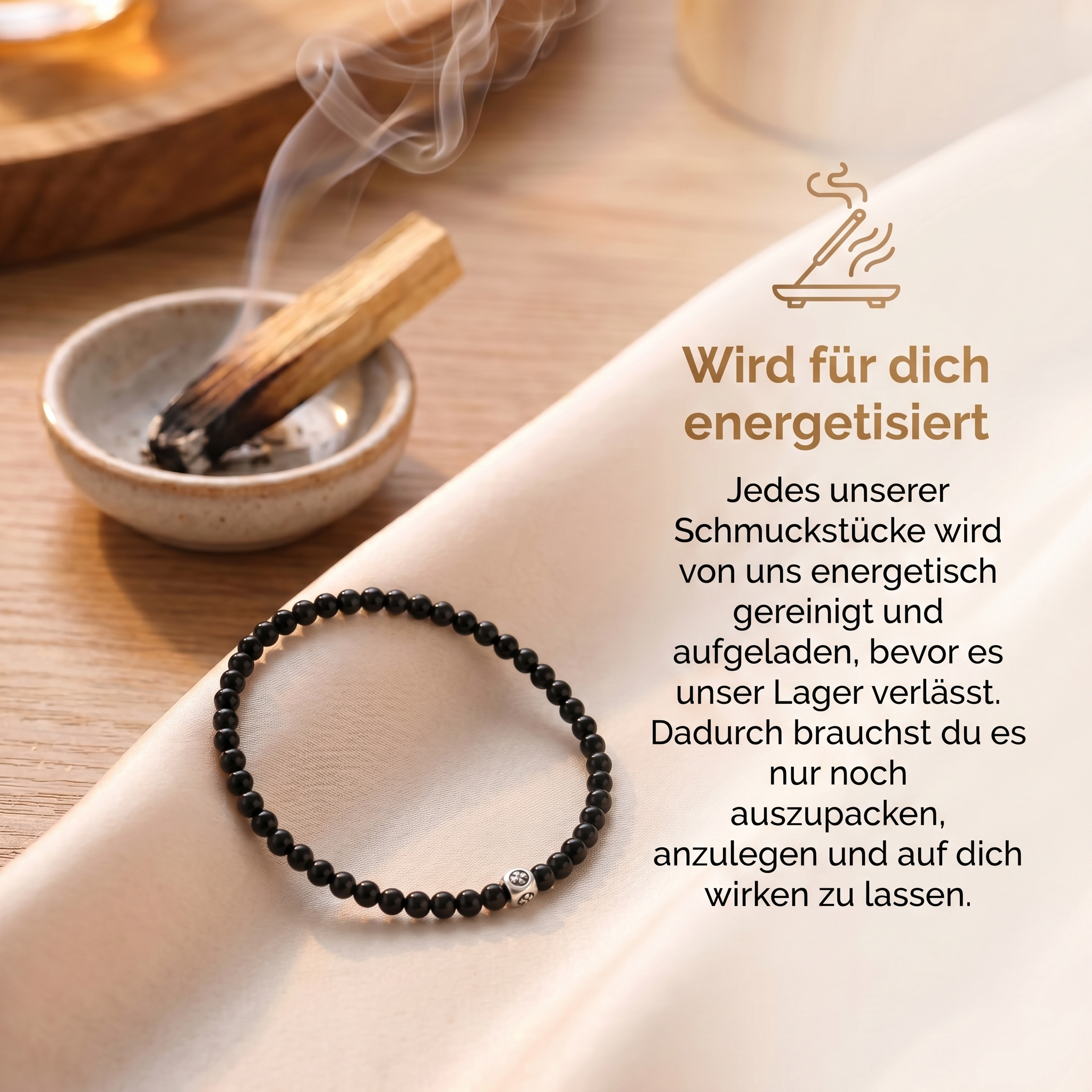 Obsidian Armband - Perlen