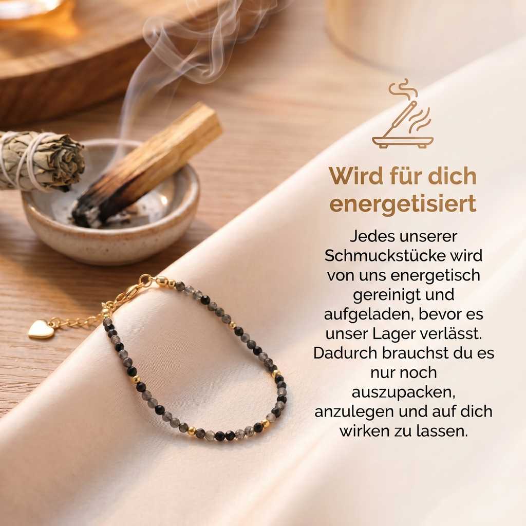 Obsidian Armband - Schneeflocken Obsidian