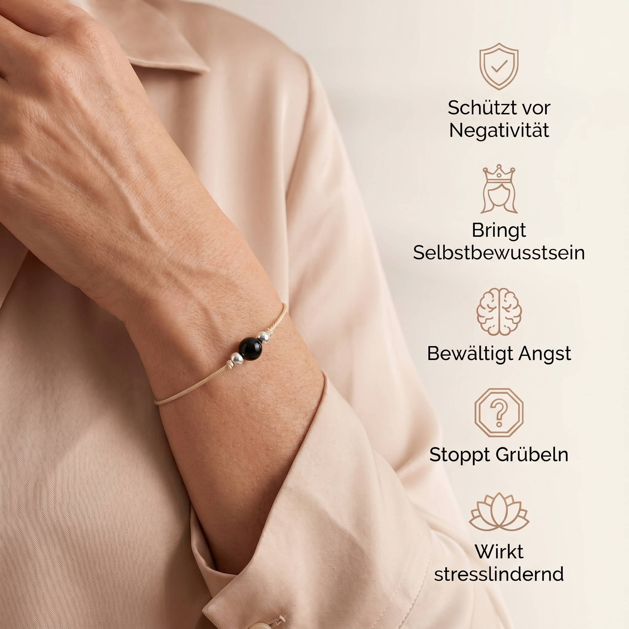 Obsidian Armband - Naturband