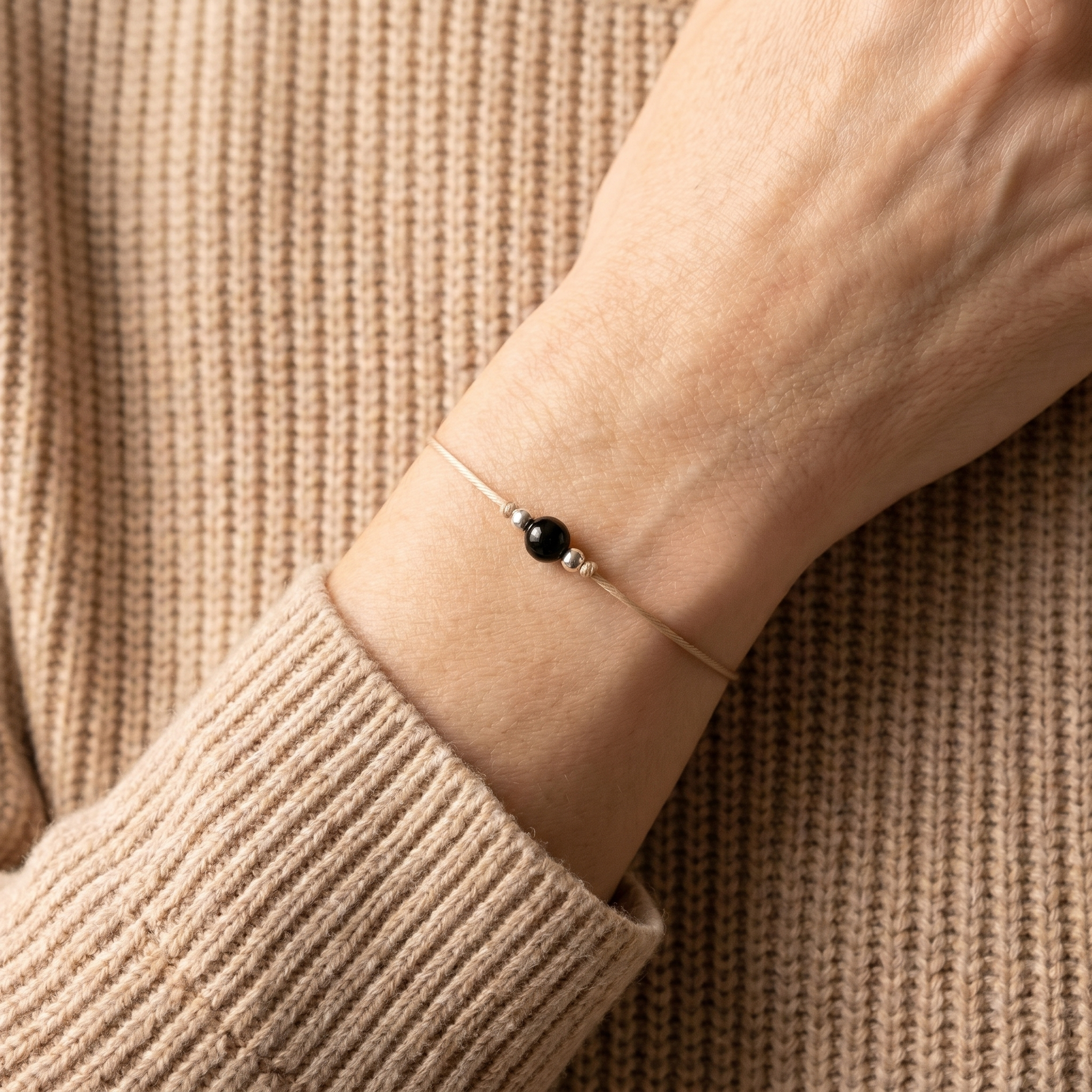 Obsidian Naturband Starterset - Halskette & Armband