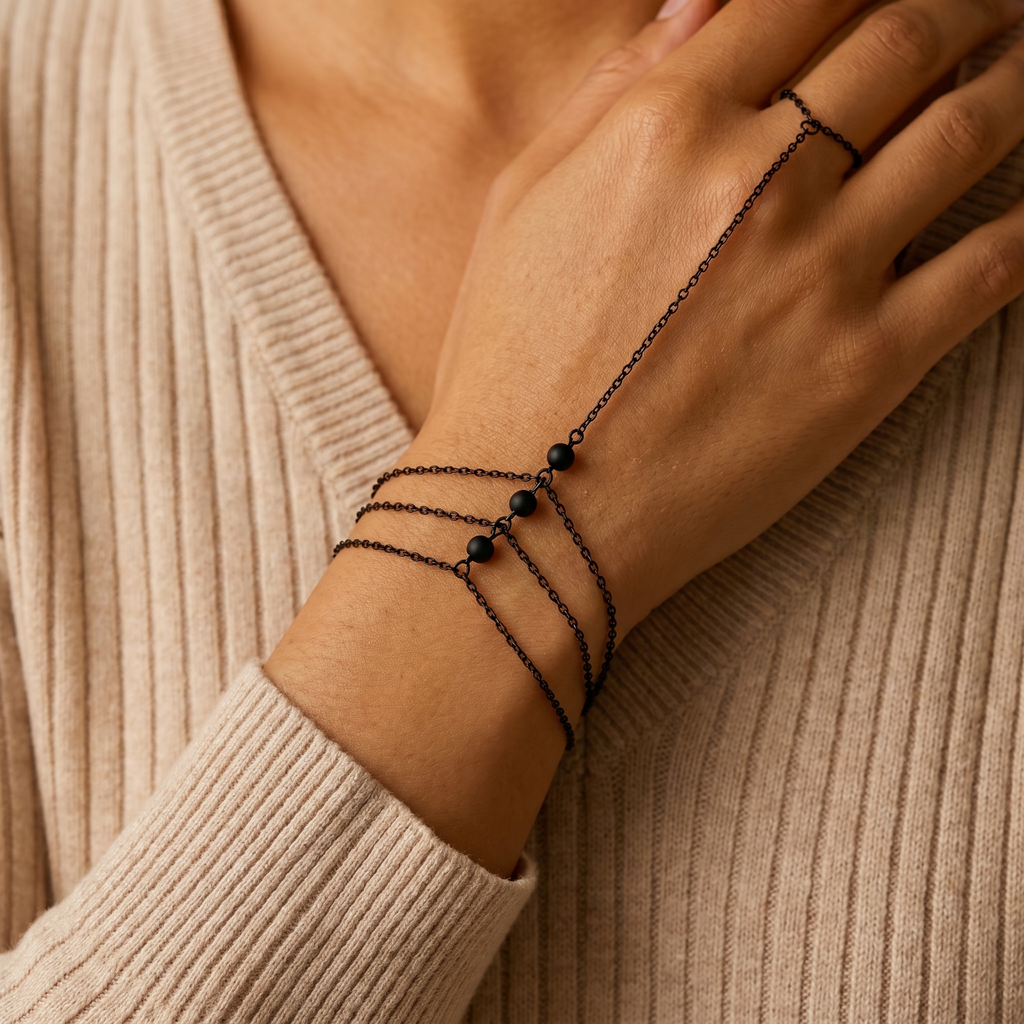 Obsidian Armband - Orientalische Schönheit