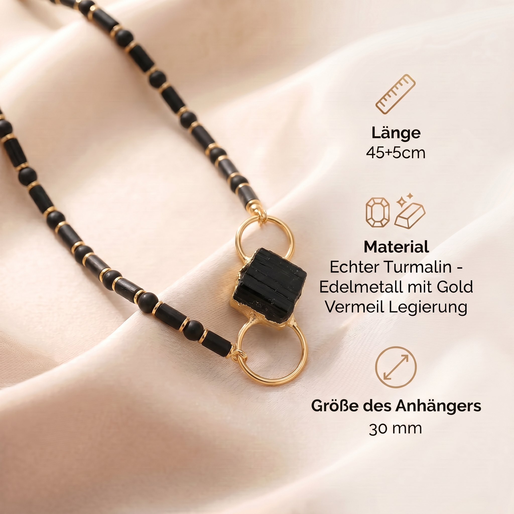 Turmalin Halskette - Natursteine