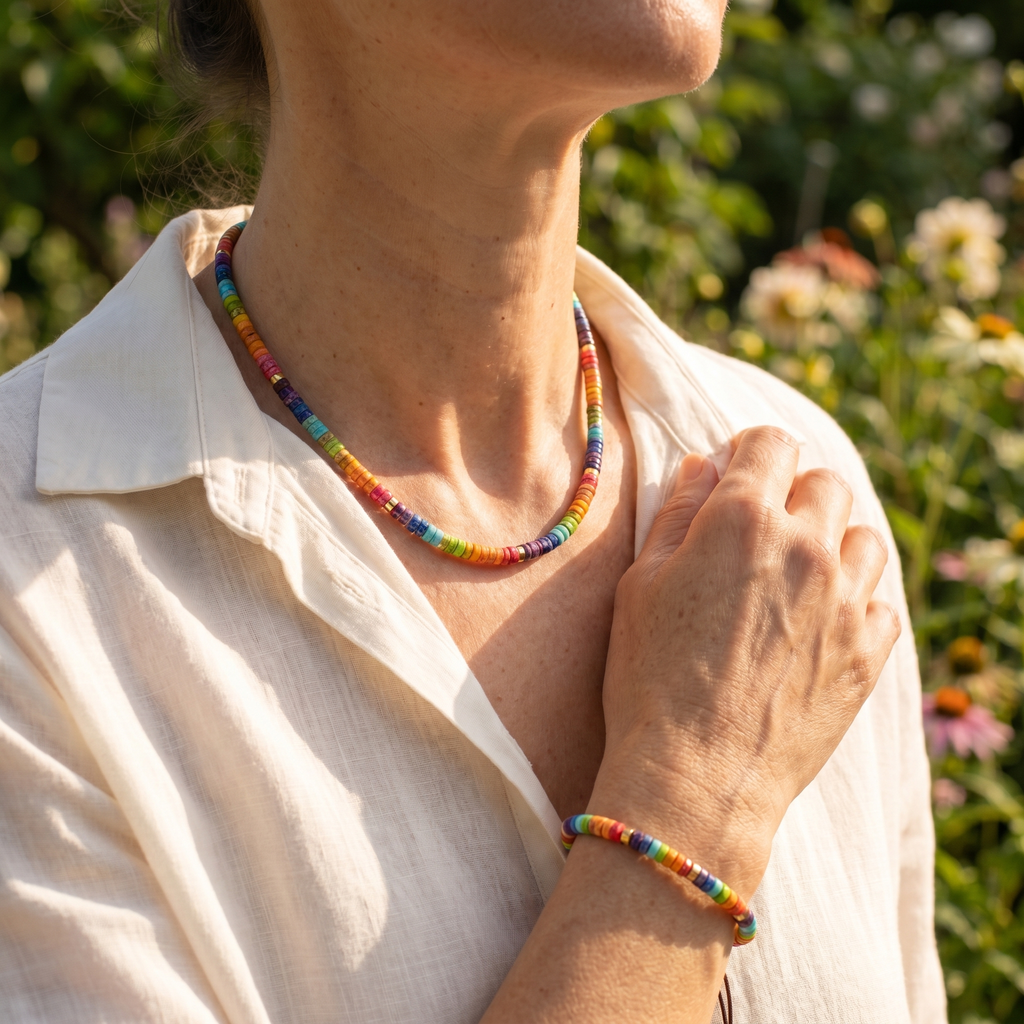 Jaspis Chakren Starterset - Armband & Halskette