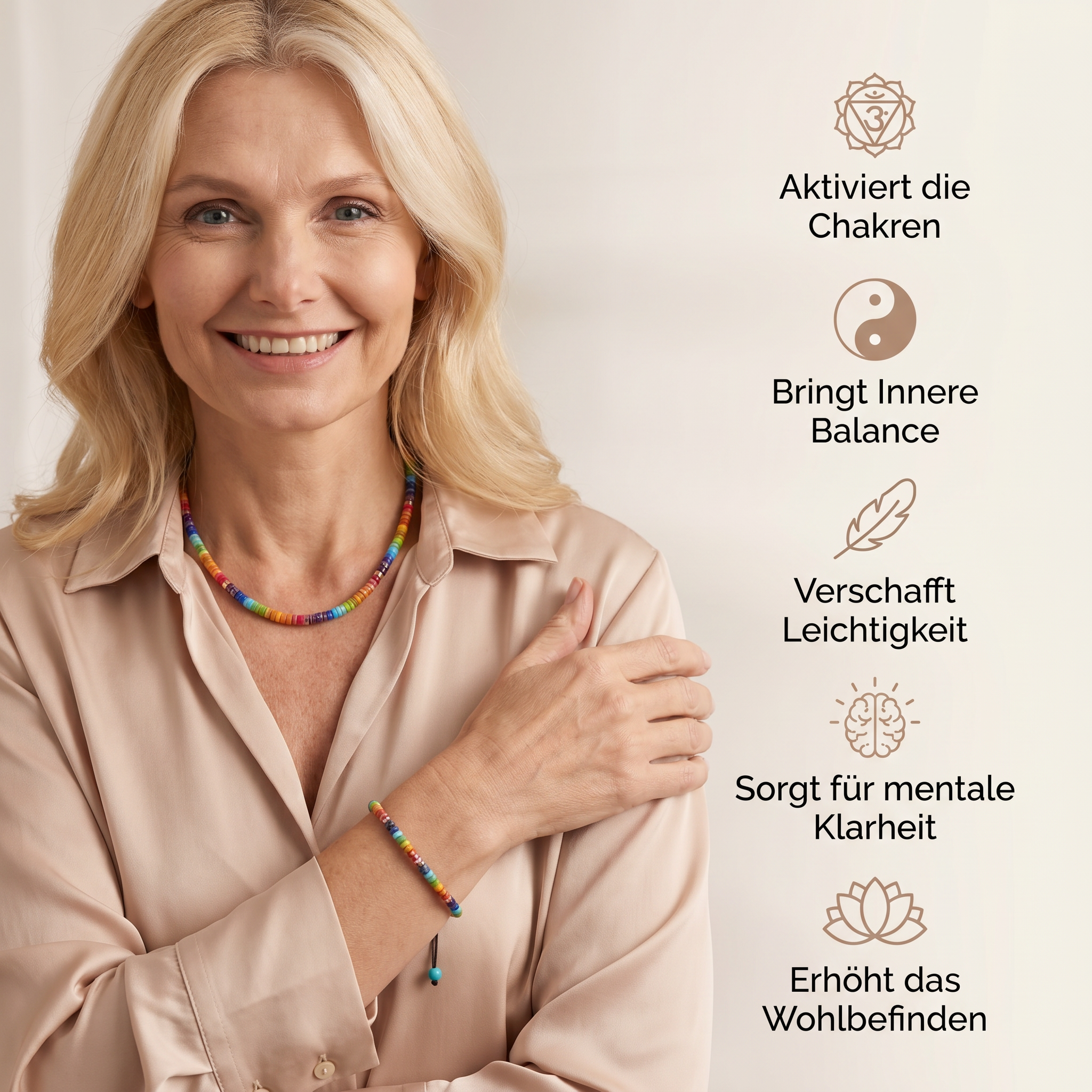 Jaspis Chakren Starterset - Armband & Halskette
