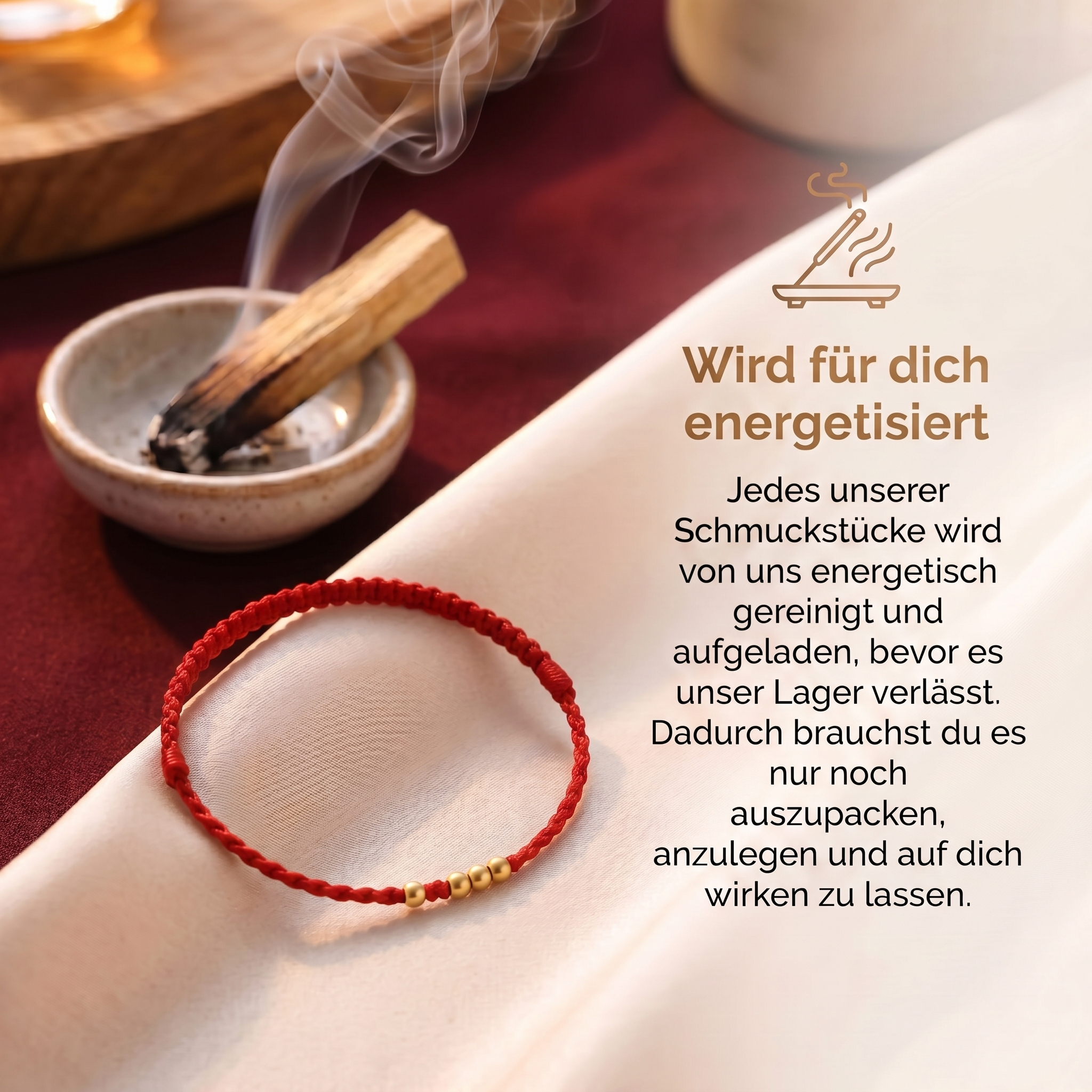 Tibetisches Glücksarmband mit kleinen Perlen