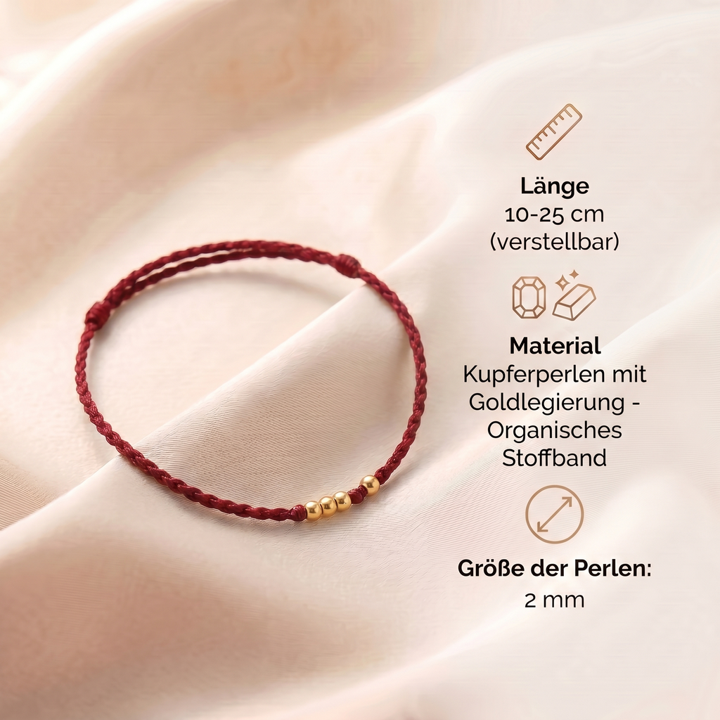 Tibetisches Glücksarmband mit kleinen Perlen
