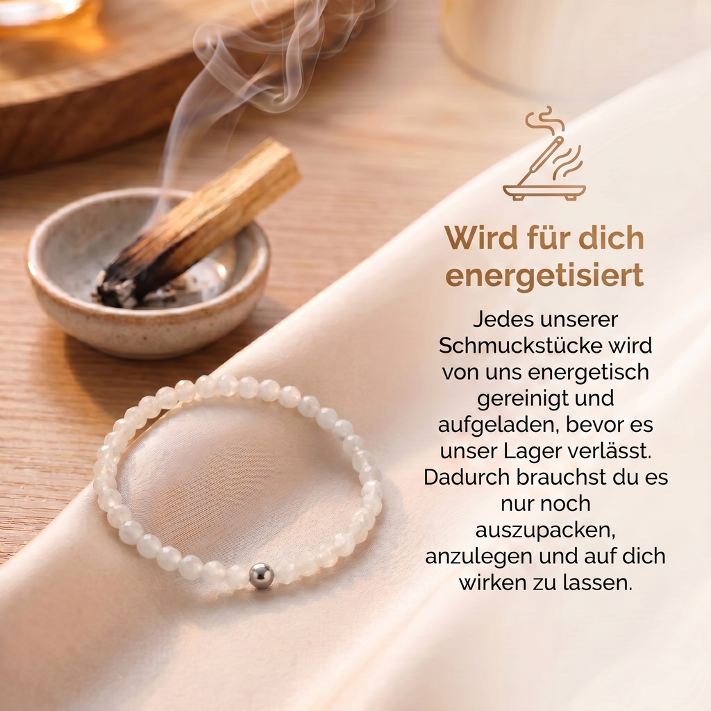 Mondstein Armband - Naturperlen