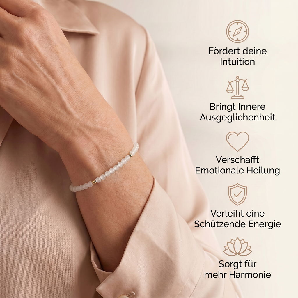 Mondstein Perlenarmband