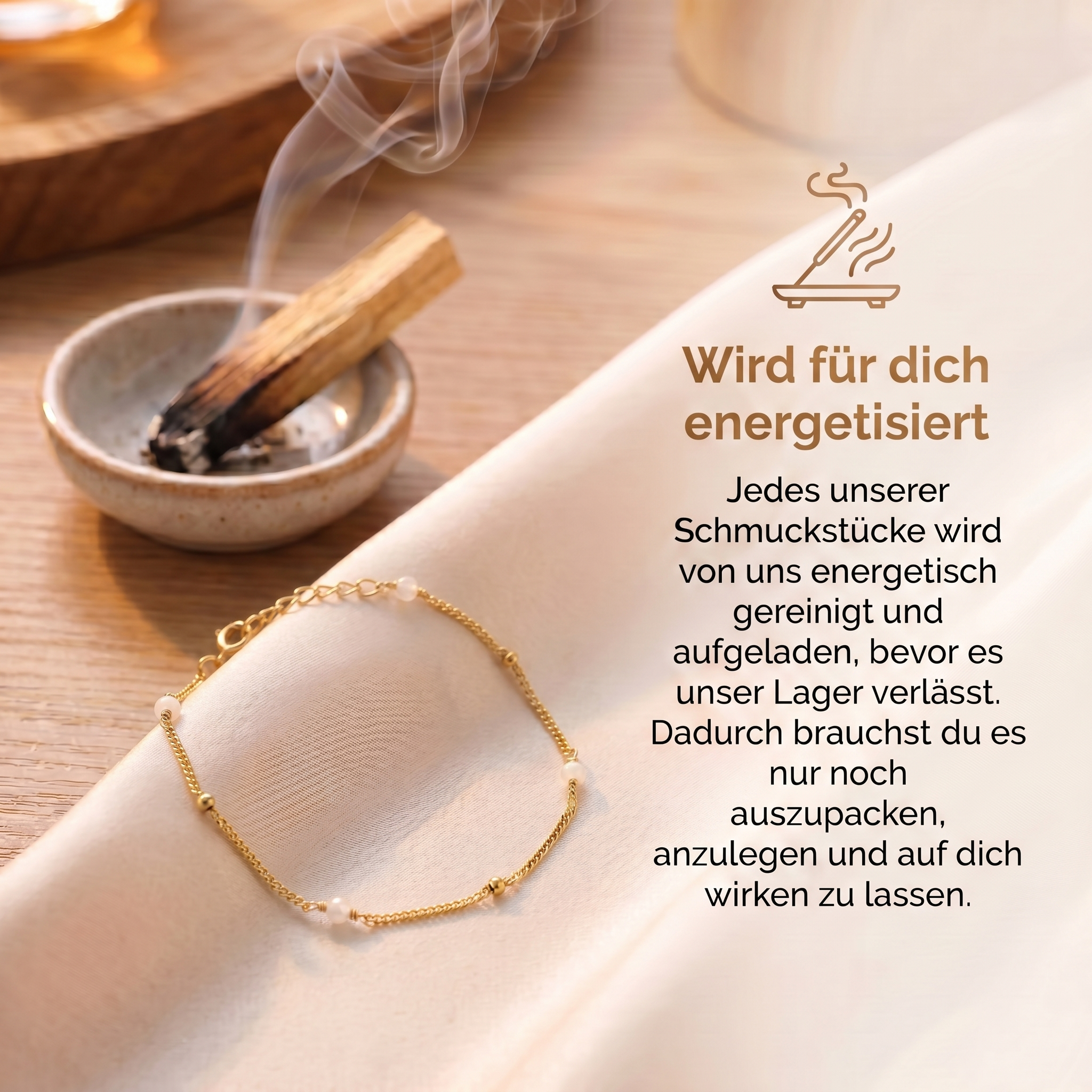 Mondstein Armband - Gold