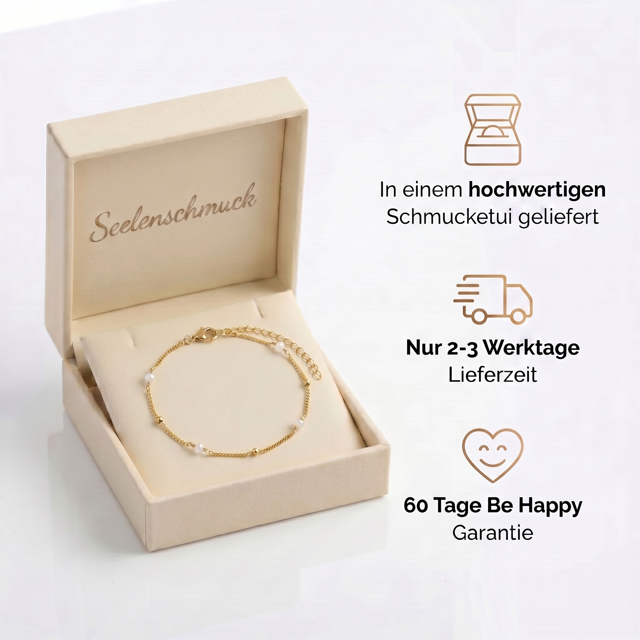 Mondstein Armband - Gold