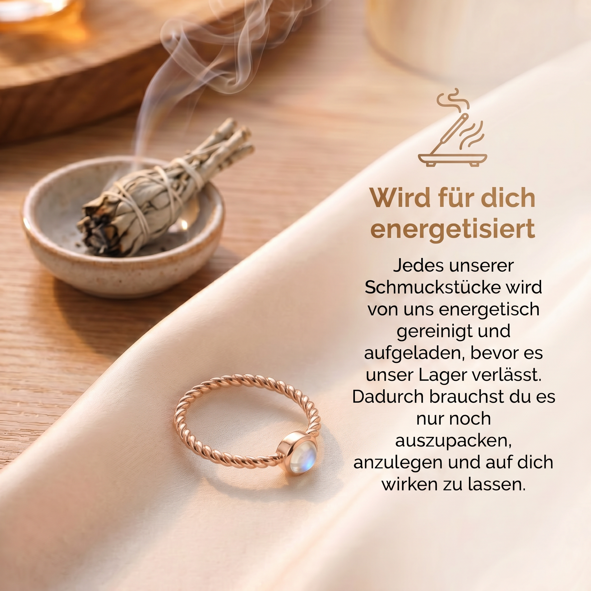 Mondstein Ring - Auge