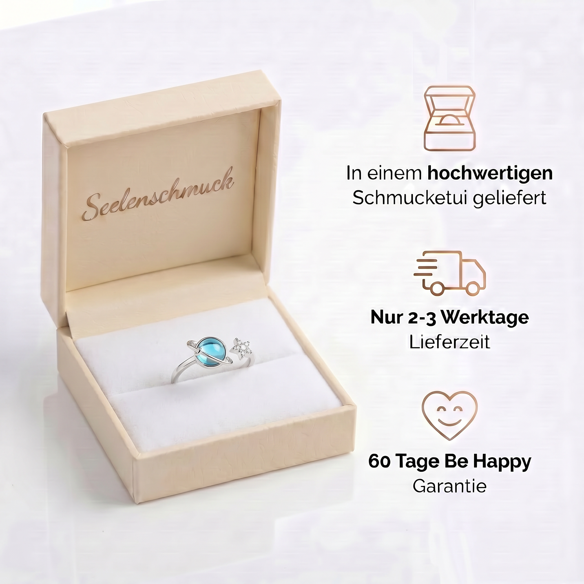 Mondstein Ring - Mond & Stern