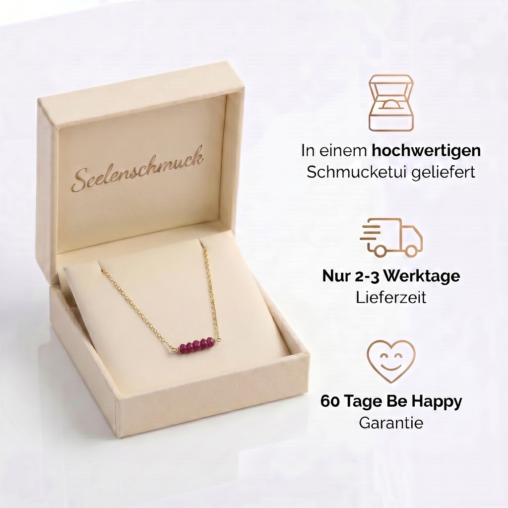 Rubin Armband - Perlen zart