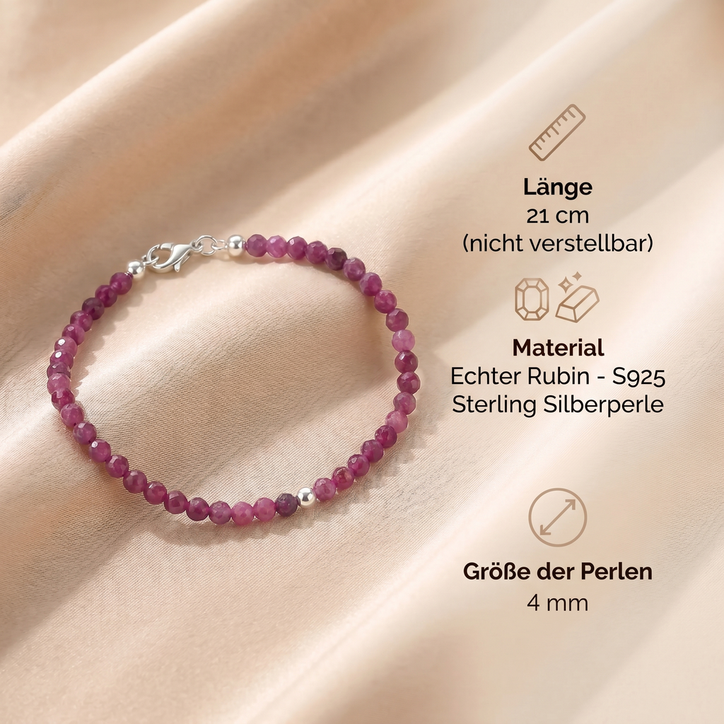Rubin Armband - Perlen