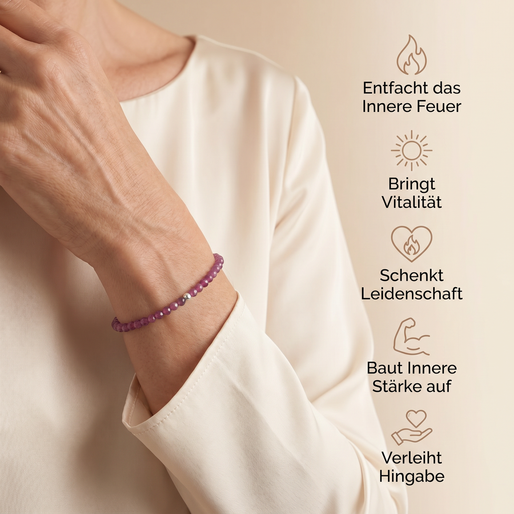 Rubin Armband - Perlen