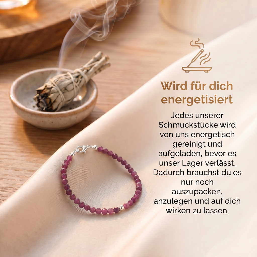 Rubin Armband - Perlen