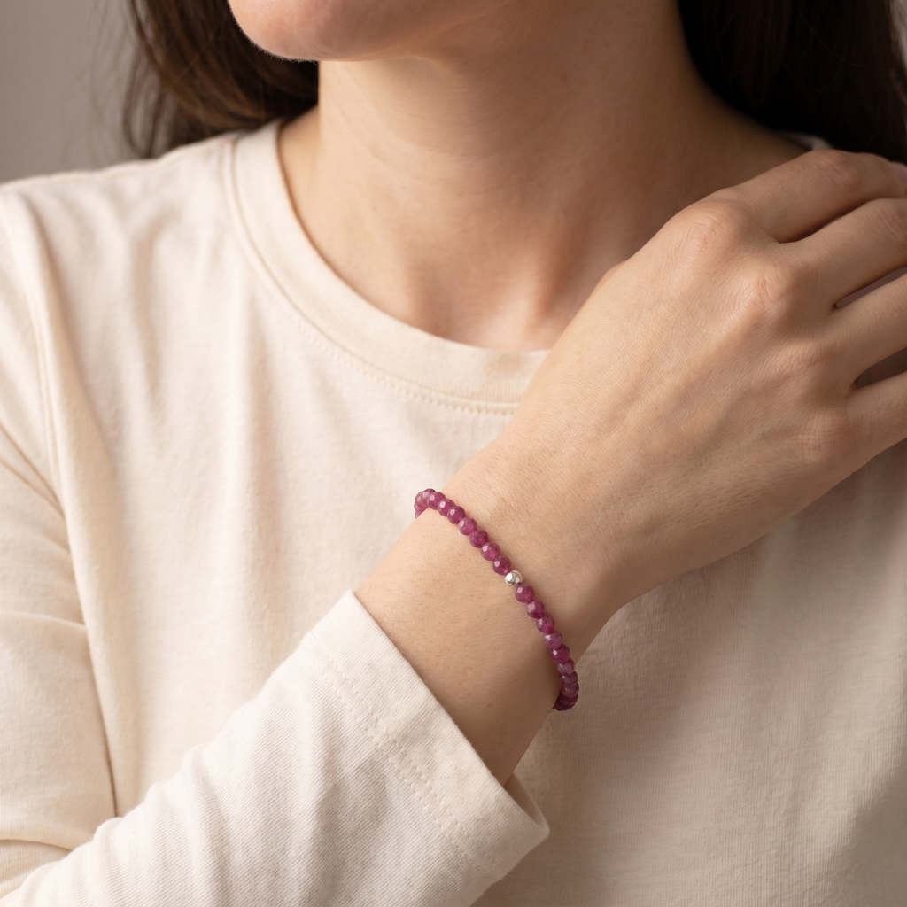 Rubin Armband - Perlen