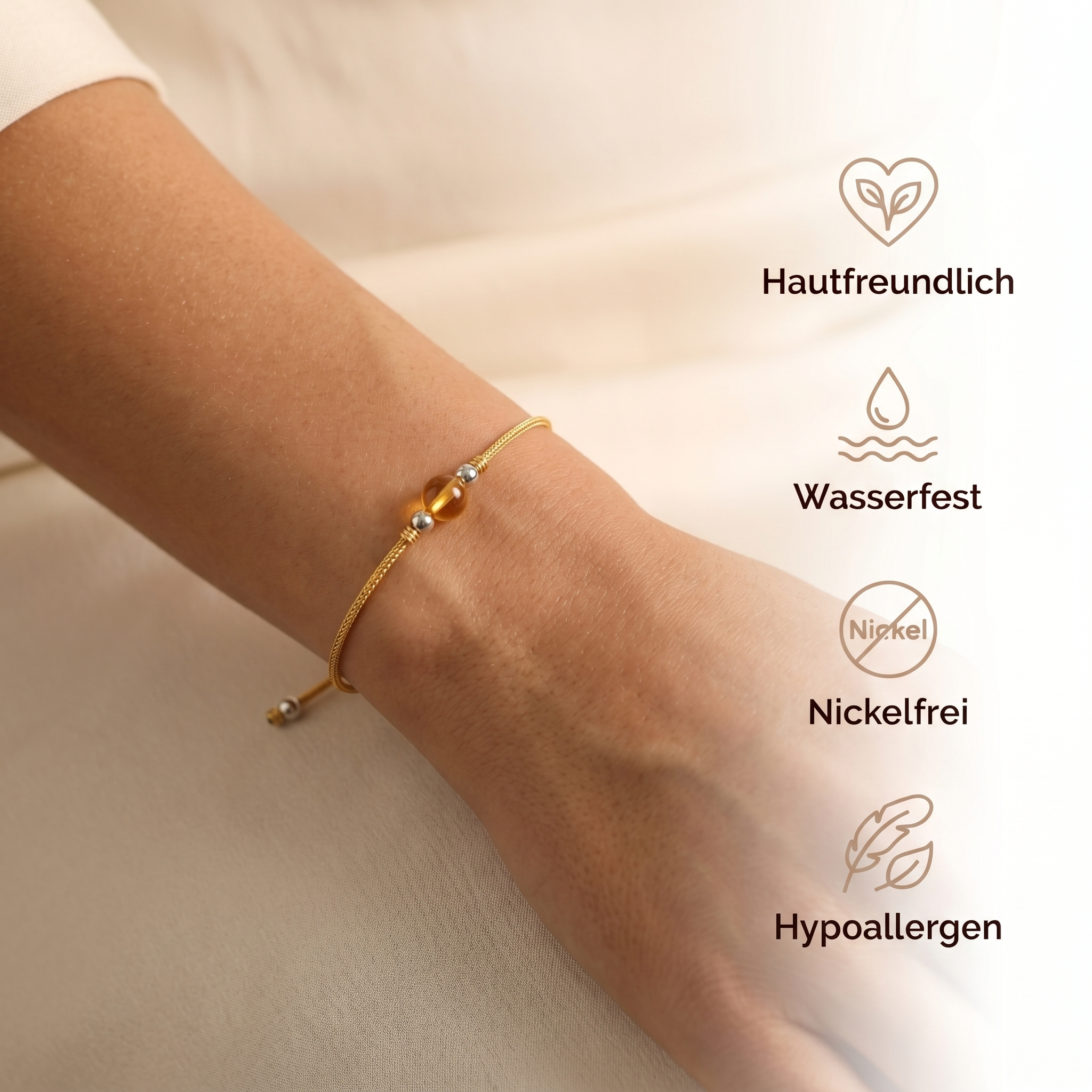 Citrin Armband - Naturband