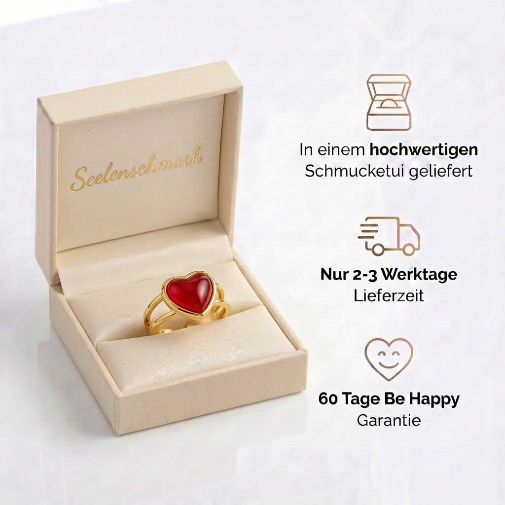 Karneol Ring - Herzform