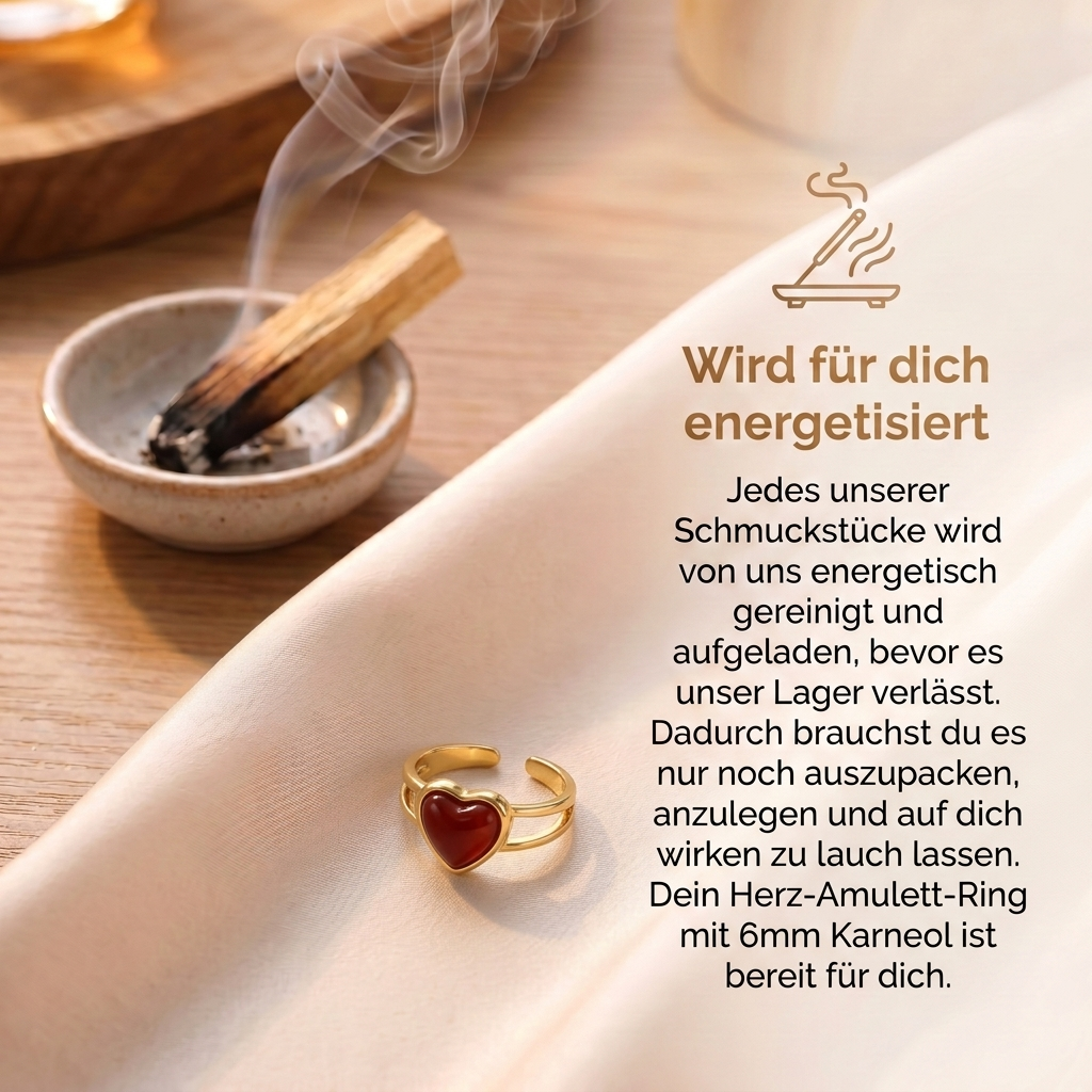 Karneol Ring - Herzform