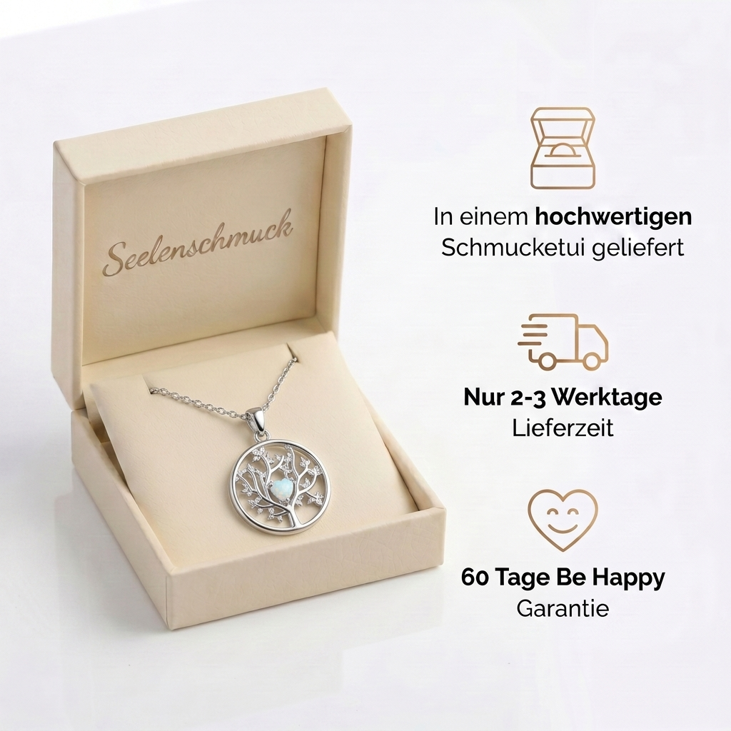 Lebensbaum Halskette mit Zirkon