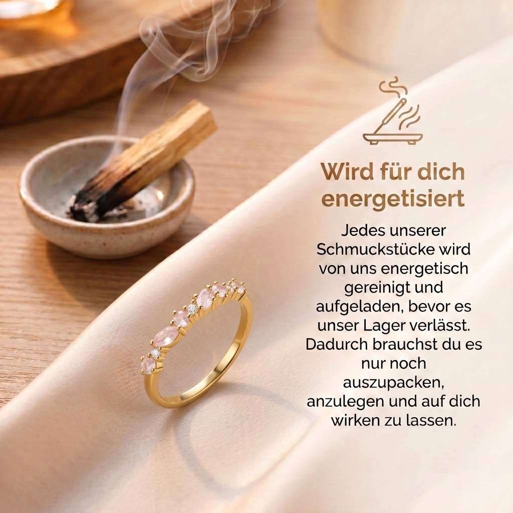 Rosenquarz Ring - Natursteine