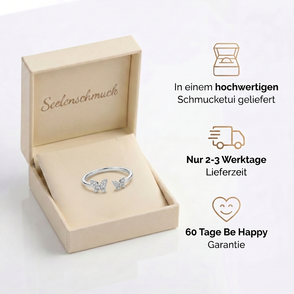 Zirkon Ring - Schmetterlinge