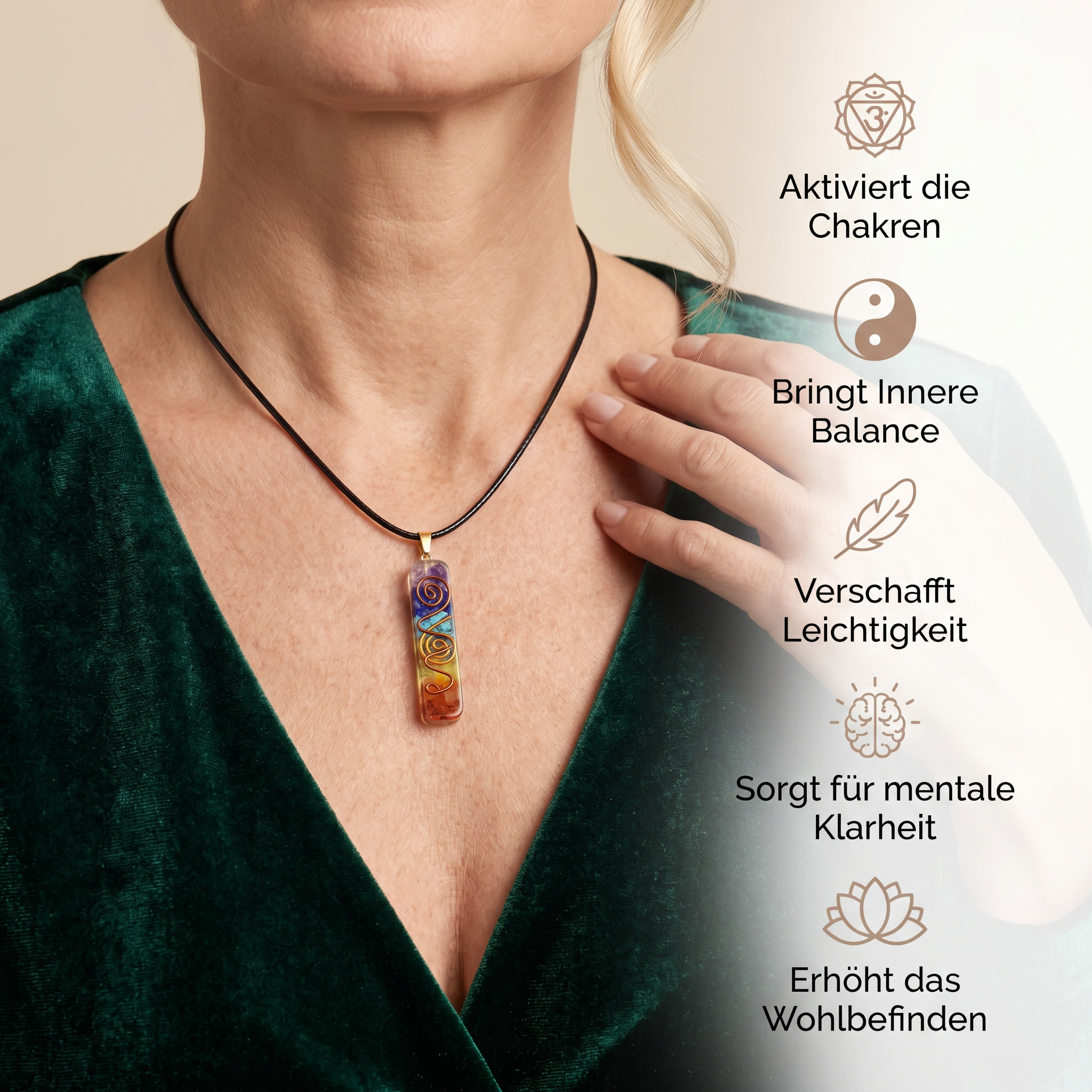 7 Chakra Orgonit Halskette