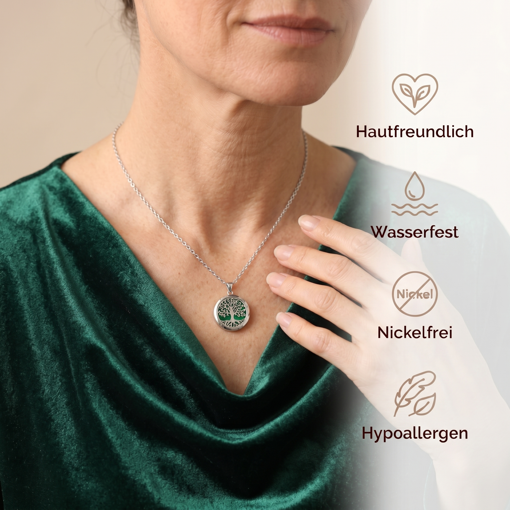 Trimagische Edelstahlkette