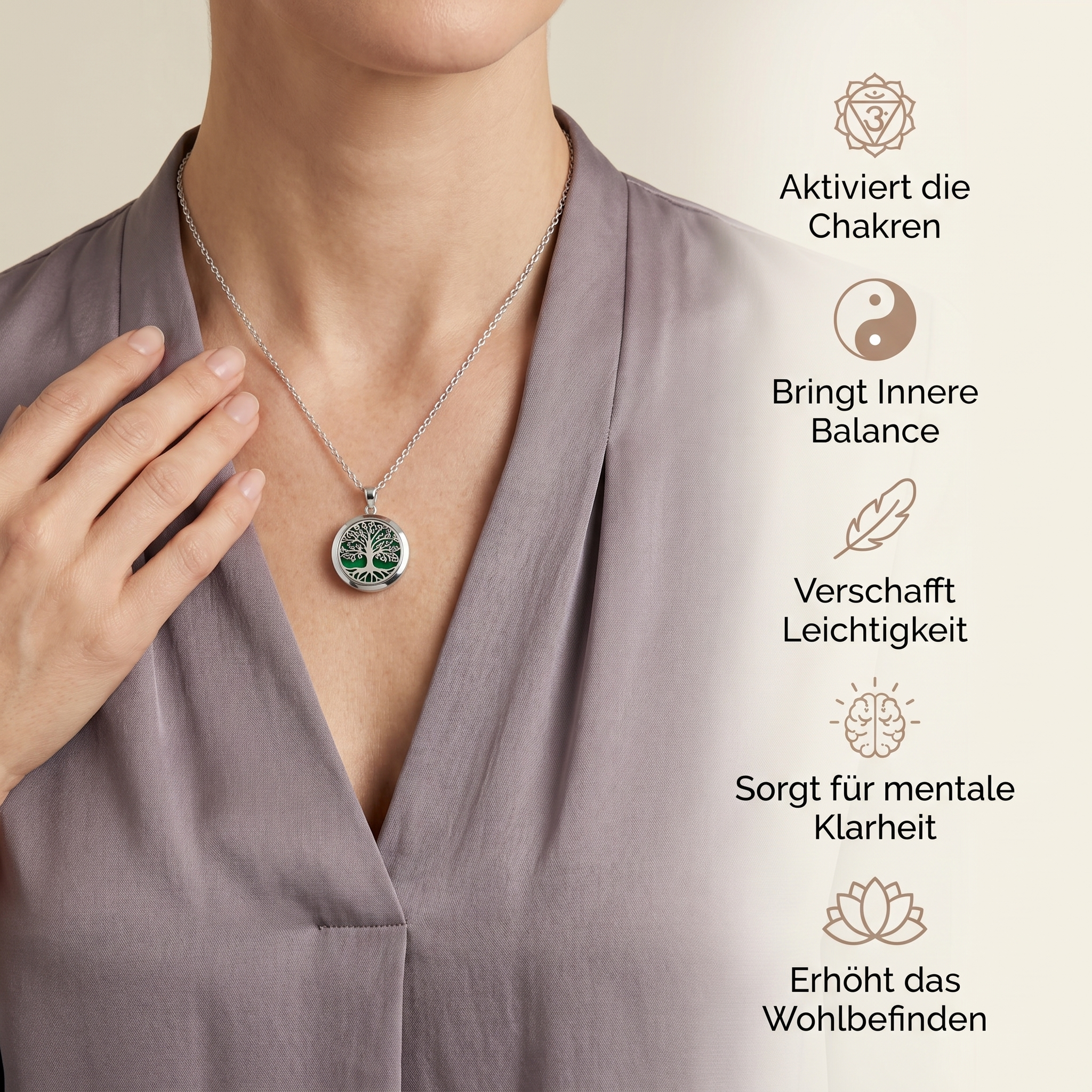 Trimagische Edelstahlkette