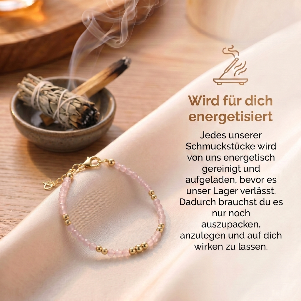 Rosenquarz Armband - dezent