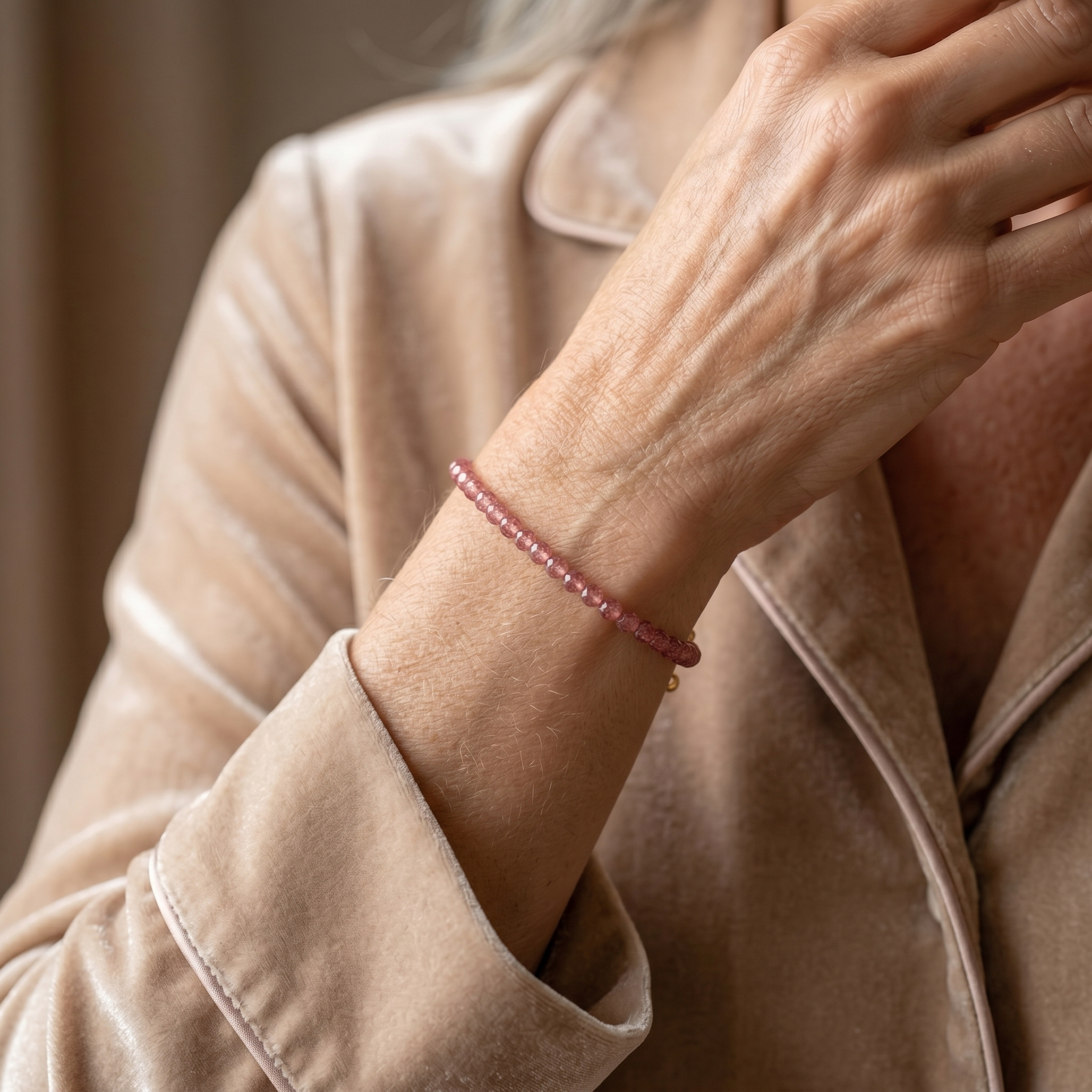 Rosenquarz Selbstliebe Set - Halskette & Armband