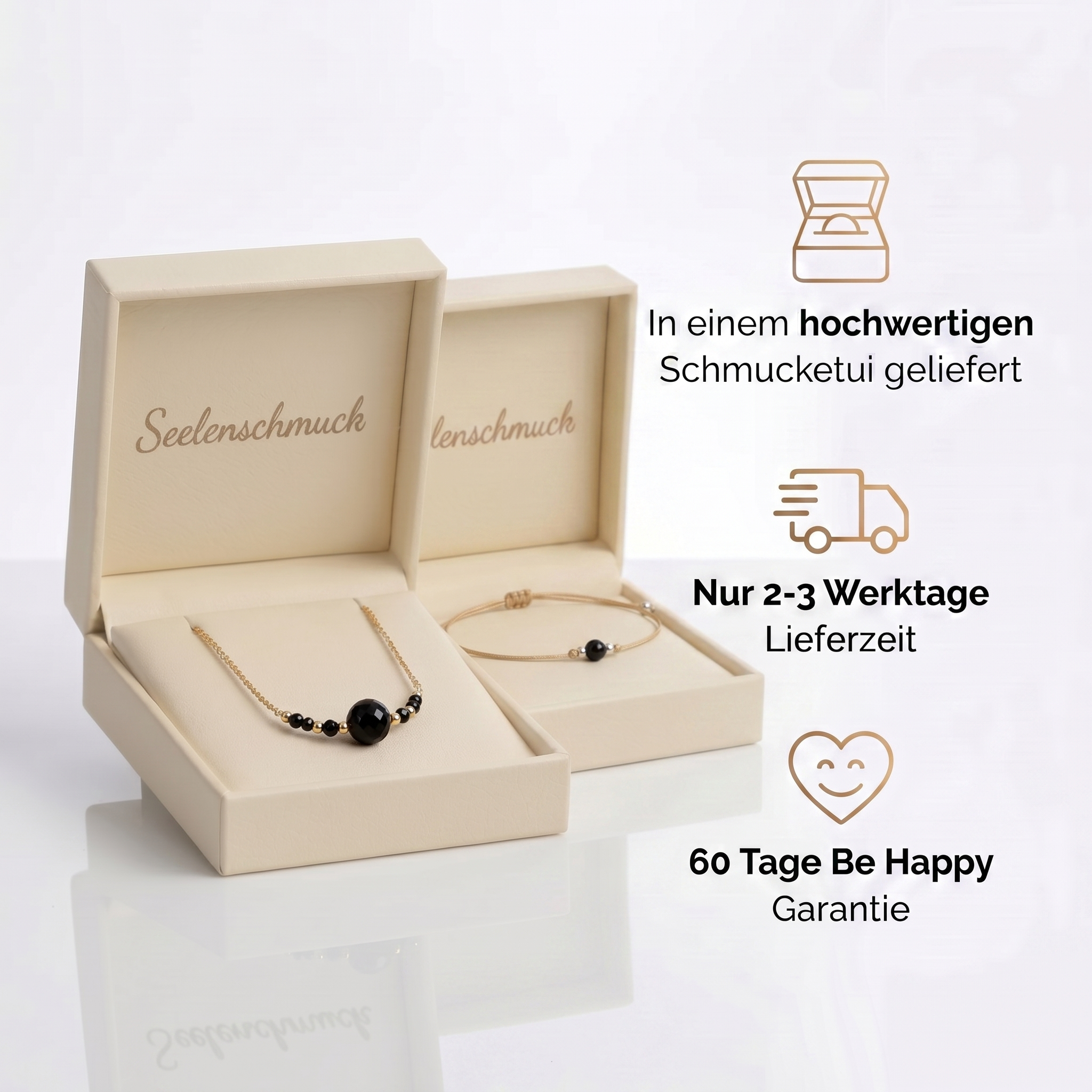 Obsidian Naturband Starterset - Halskette & Armband