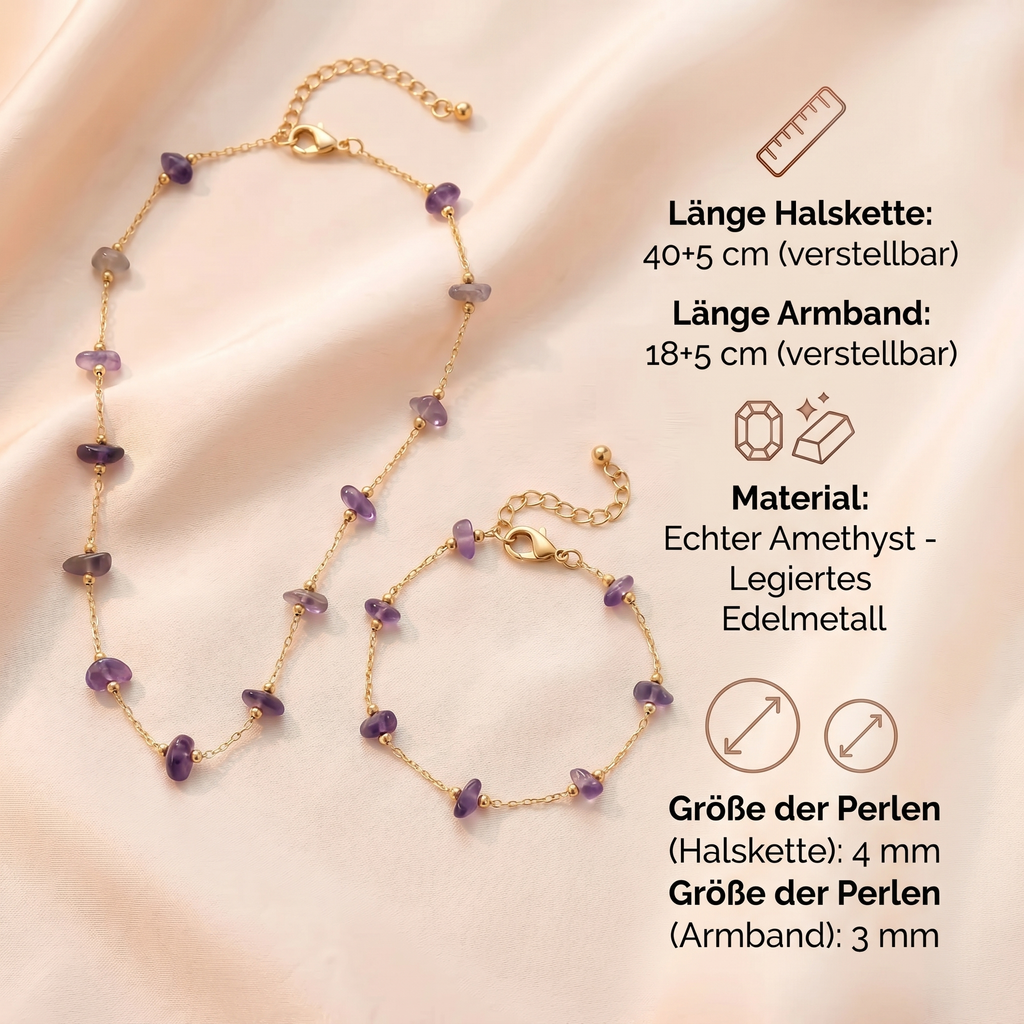 Amethyst Set - Halskette & Armband