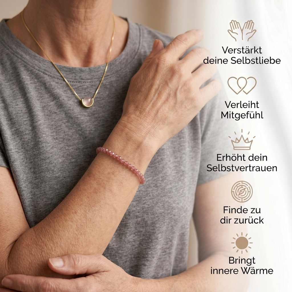 Rosenquarz Selbstliebe Set - Halskette & Armband