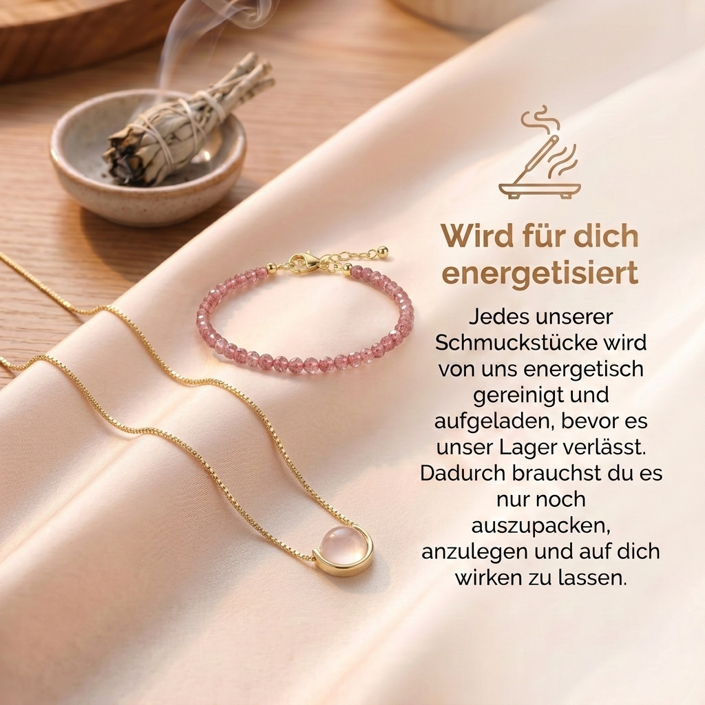 Rosenquarz Selbstliebe Set - Halskette & Armband