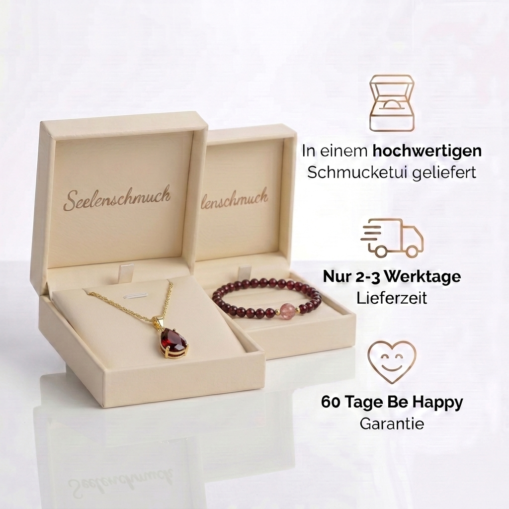 Rubin Vitalitäts Set - Halskette & Armband