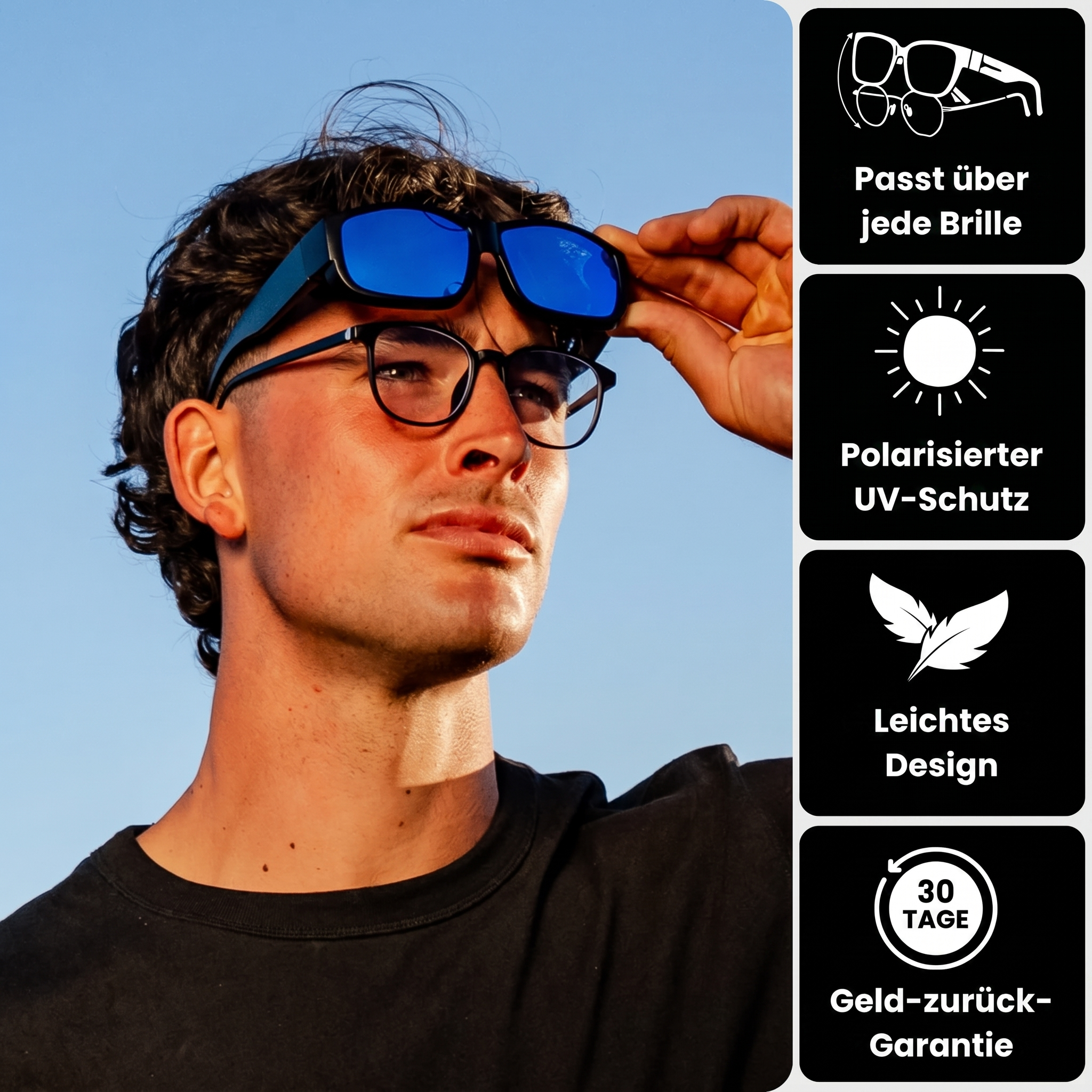 2-in-1 Sonnenschutz-Overlays - SonnenClip Herren