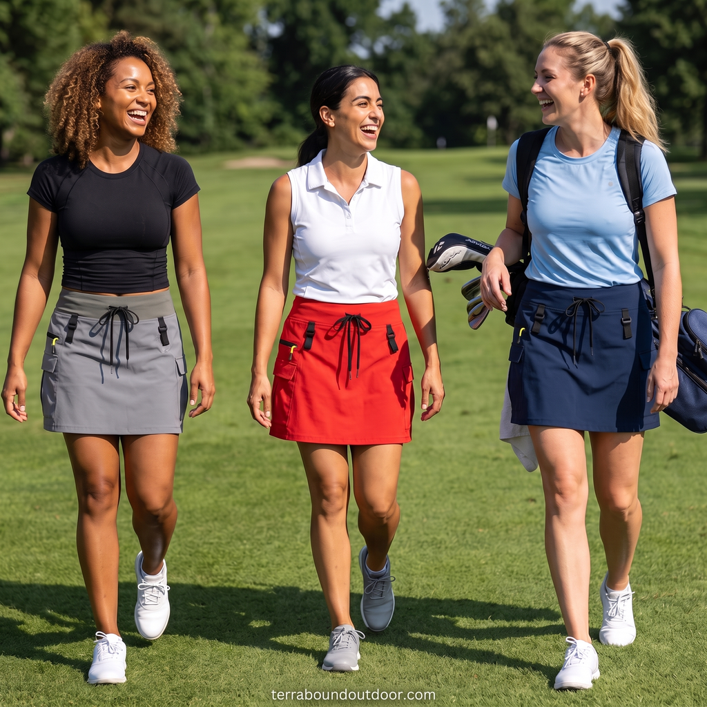 Damen Cargo-Skort mit Taschen – High-Waist, schnelltrocknend