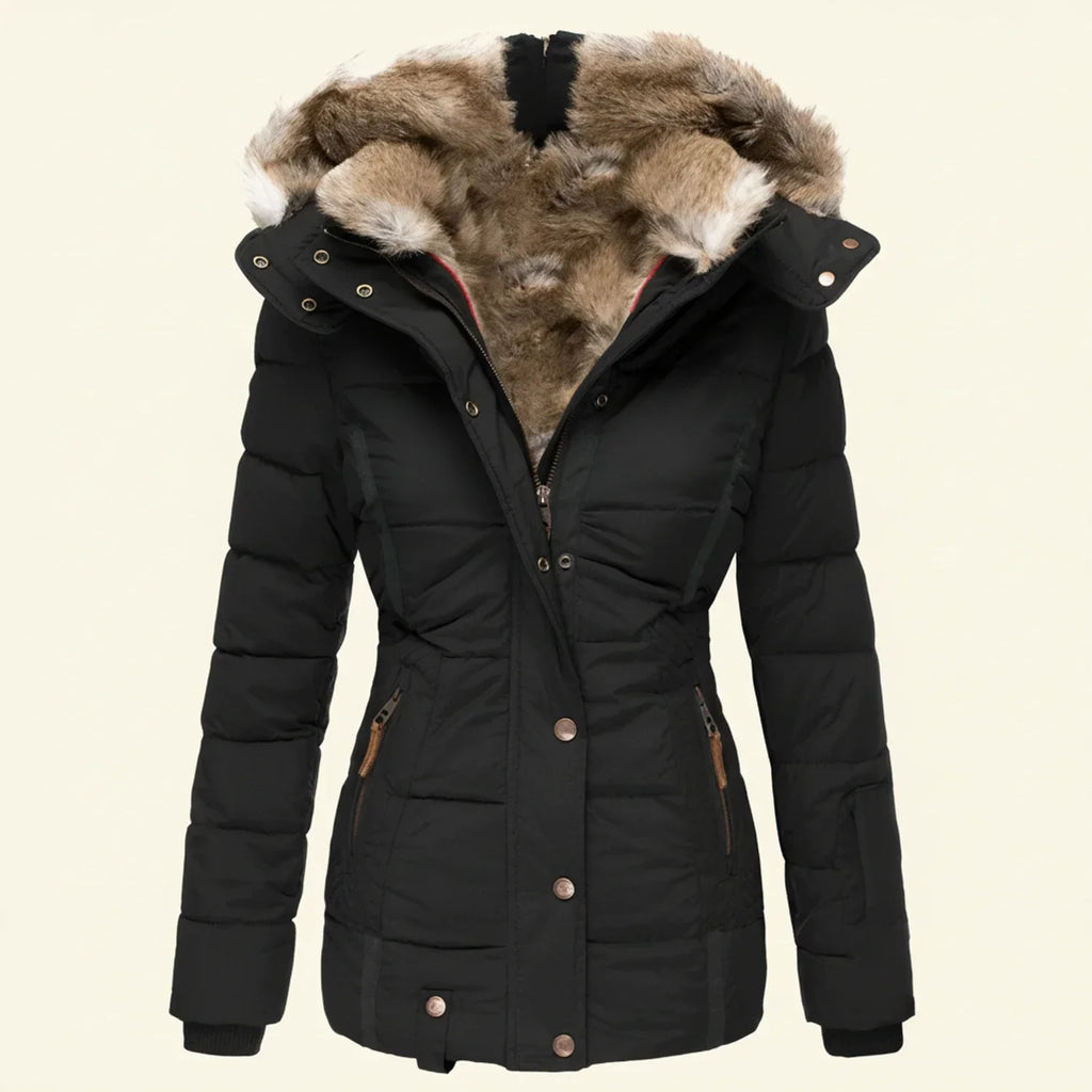 Winter-Steppjacke mit Kapuze für Damen