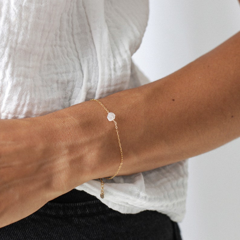 Mondstein Armband - Unbearbeitet