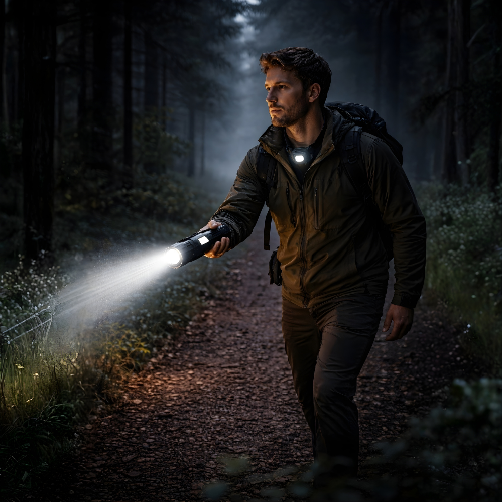 LED-Zoom-Taschenlampe Langstrecke – USB-wiederaufladbar