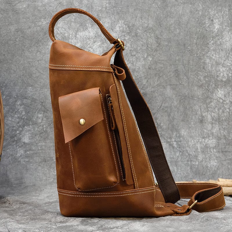 Rucksack aus Crazy-Horse-Leder