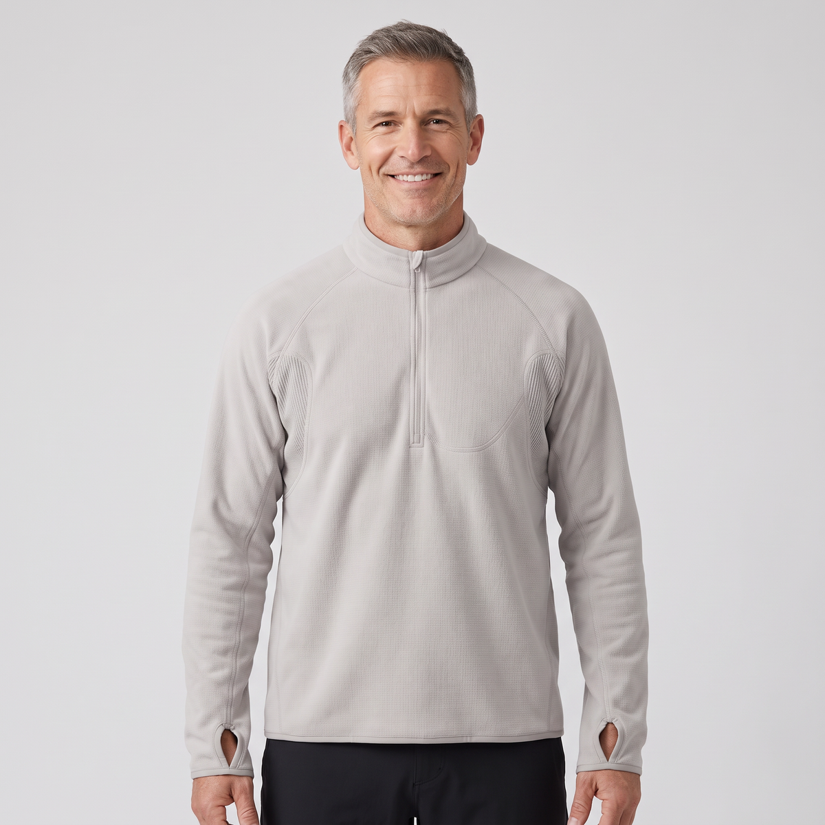 Herren Fleecejacke mit halbem Reißverschluss