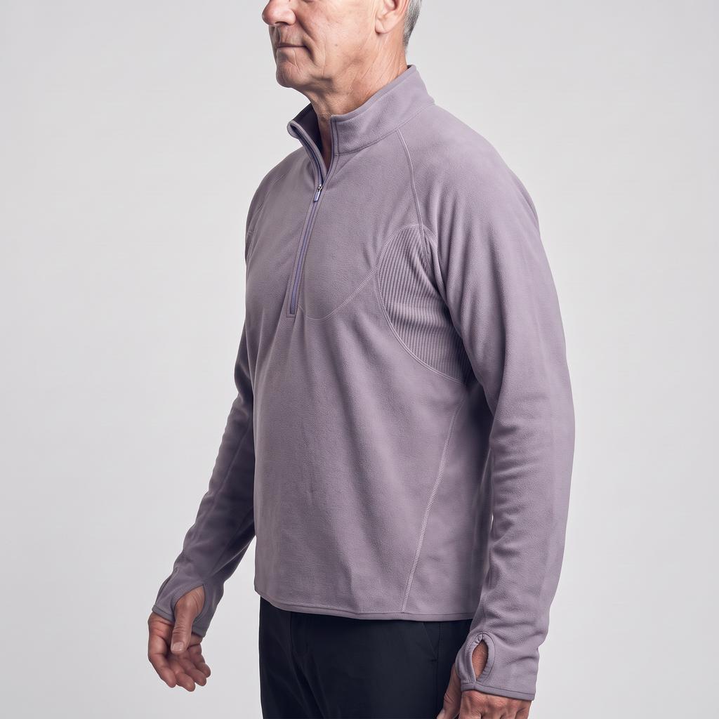 Herren Fleecejacke mit halbem Reißverschluss
