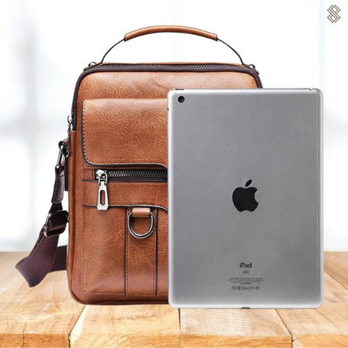 Damen Elegante Leder Schultertasche mit Reißverschluss & Verstellbarem Schulterriemen | Clinbands
