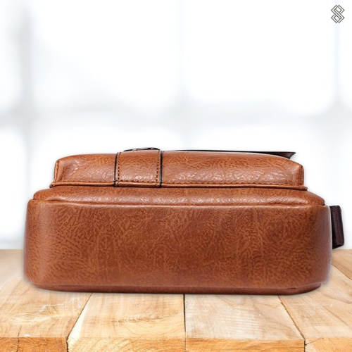Damen Elegante Leder Schultertasche mit Reißverschluss & Verstellbarem Schulterriemen | Clinbands
