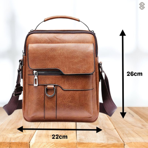 Damen Elegante Leder Schultertasche mit Reißverschluss & Verstellbarem Schulterriemen | Clinbands